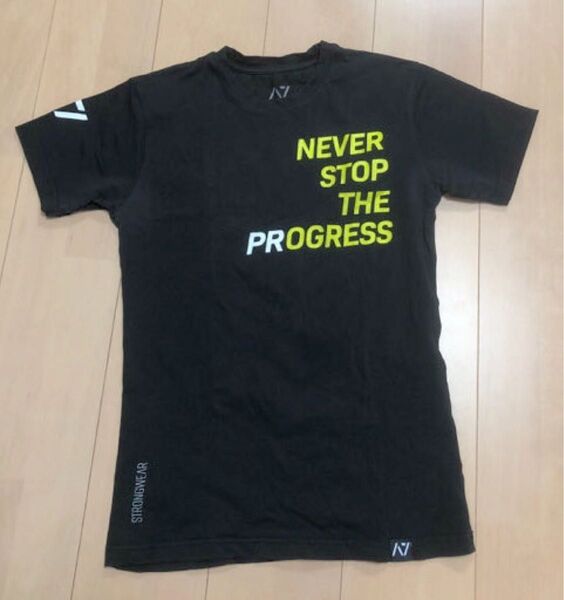 A7/BAR GRIP Tシャツ/バーグリップ/黒/サイズS/NEVER STOP