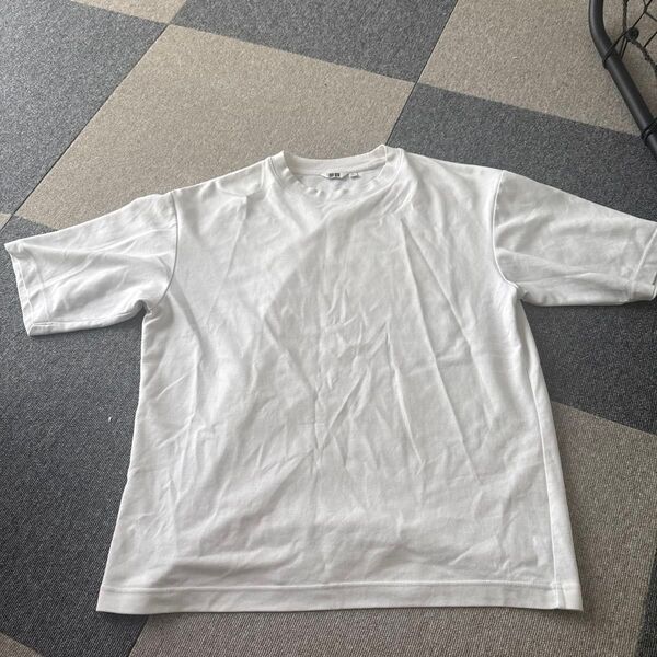 UNIQLO Tシャツ L ホワイト 白 半袖 半袖Tシャツ シンプル メンズ