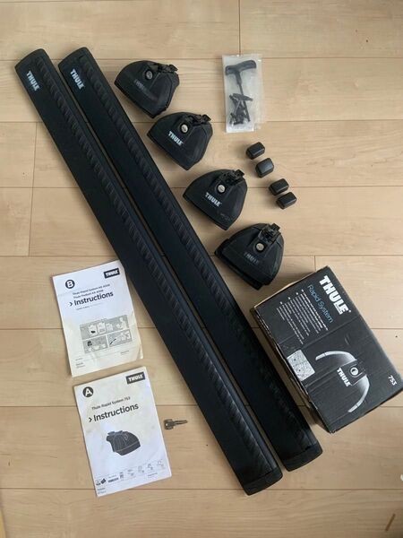THULE キャリアベース レガシィアウトバックBPルーフレール用 一式 フット753 ウイングバー960 キット4008