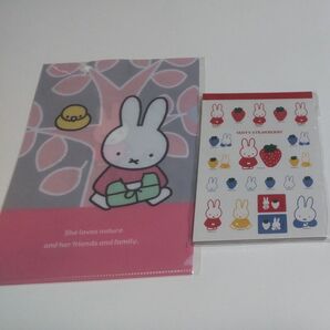 Miffy クリアファイル、メモパッドセット