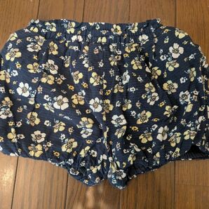 90cm プティマイン カボチャパンツ ブルマ フリル ショートパンツ 花柄