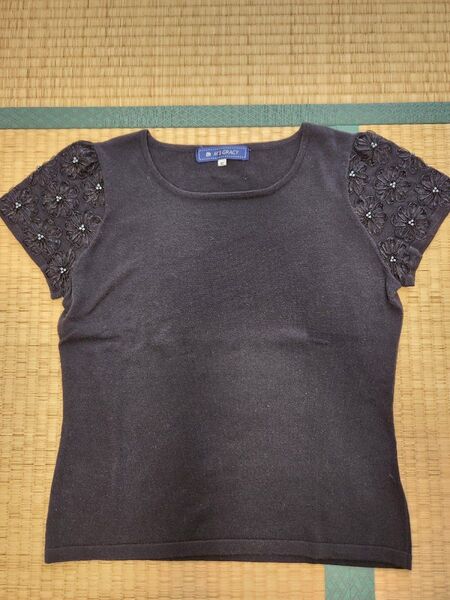 M'S GRACY エムズグレイシー 半袖ニット黒 ブラック 40