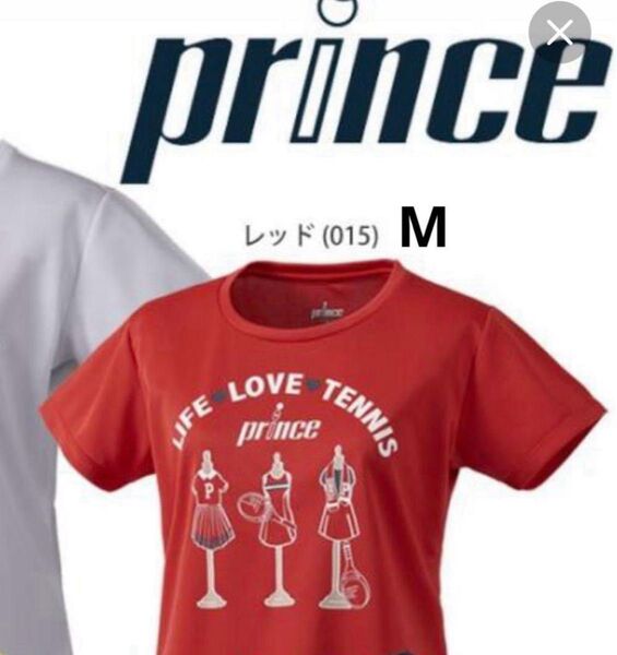 プリンス Prince テニスウェア レディース Tシャツ WL8041 レッド
