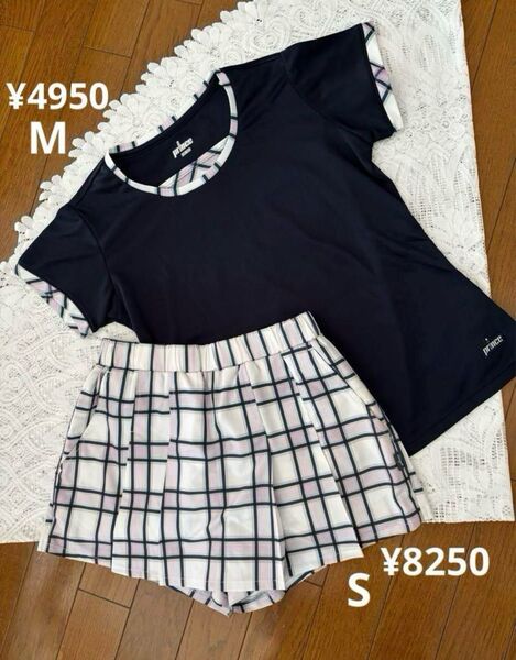 プリンス Prince テニスウェア レディース スキュロットS& シャツM