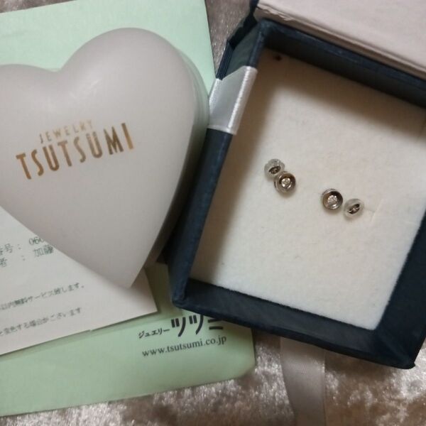 ジュエリーツツミ PTプラチナ ダイヤモンドピアス