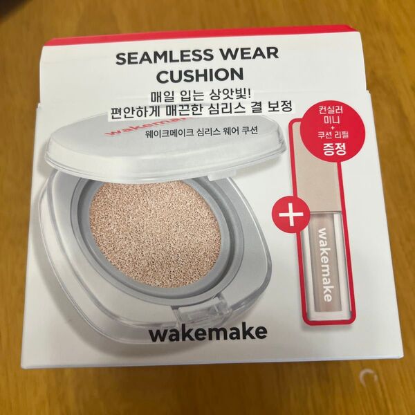 【新品】ウェイクメイク シームレスウェアクッションSEAMLESS WEAR CUSHION 21 バニラ
