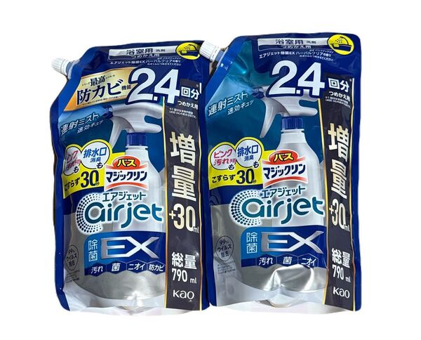 花王 バスマジックリン エアジェット除菌EX 詰替用 790ml×2