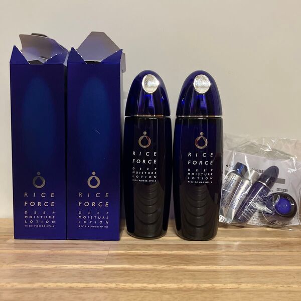 《新品・未使用品》ライスフォース ディープモイスチュアローション 120ml (医薬部外品)×2本 おまけ付き