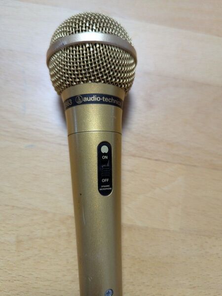 【動作確認済み】audio-technica AT2863 ダイナミックマイク ケーブル付き ゴールドカラー 日本製
