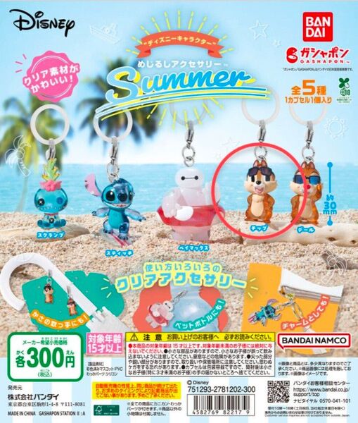 ディズニーキャラクター めじるしアクセサリー サマー チップ
