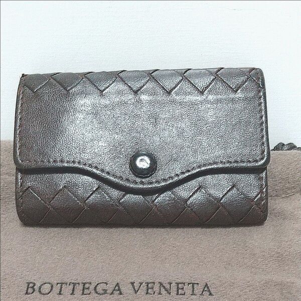 BOTTEGA VENETA ボッテガヴェネタ 4連 キーケース レザー 人気 ダークフラウン