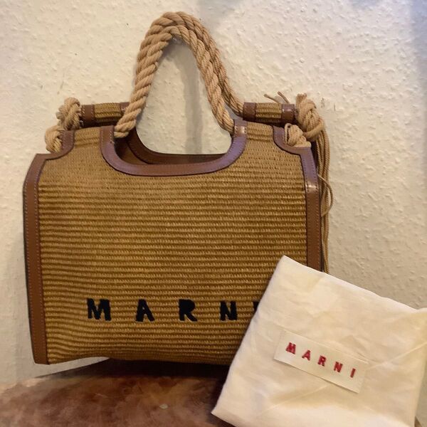 MARNI マルニ トートバッグ ラフィア ベージュ