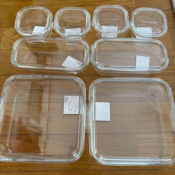 iwaki イワキ 耐熱ガラス食器 保存容器 8個セット