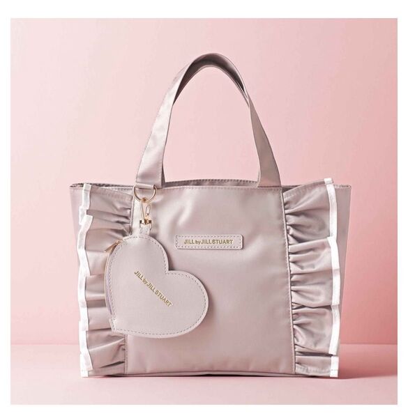 sweet 6月号 付録 JILL STUART ハート形チャームつきフリルトートバッグ ジルスチュアート