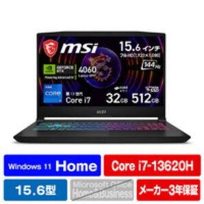 【新品未開封】値下げ交渉◎ MSI ゲーミングノートパソコン KATANA15-B13VFK0225JP ブラック