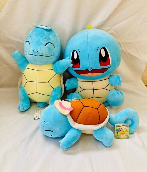 ポケモン ポケットモンスター ぬいぐるみ ゼニガメ もふぐっと 3個セット 美品