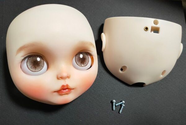 アイシードール フェイスパーツ 色白肌 カスタムパーツ オープンマウス ブライスサイズ