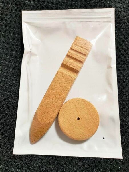 レザークラフト 工具 2点セット スティック コバ磨き コバ処理 革 木製 ハンドメイド