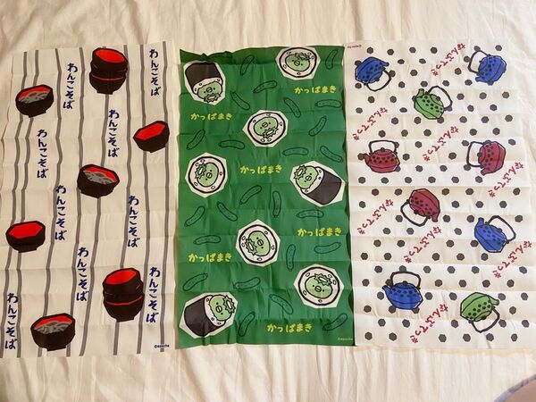 岩手 ご当地ガチャ わんこそば なんぶてっき かっぱ 手ぬぐい3種セット