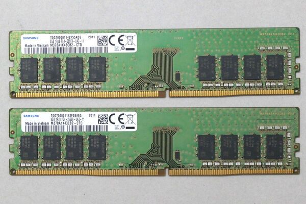 SAMSUNG DDR4-2666 8GB 2本 16GBセット 動作確認済