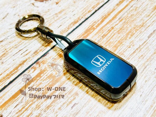 金属感キーケース ホンダ用ステップワゴン、オデッセイ、フィット、CR-Z、CR-V、ヴェゼル、フリード、取付簡単 高級感UP
