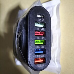 USB充電器 6ポート 65w 急速充電 5USB 1Type-C b