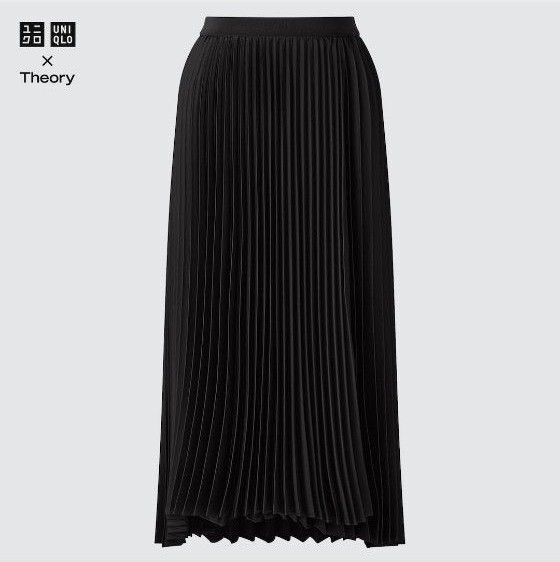 UNIQLO×Theory ユニクロ×セオリー プリーツラップスカート M 黒