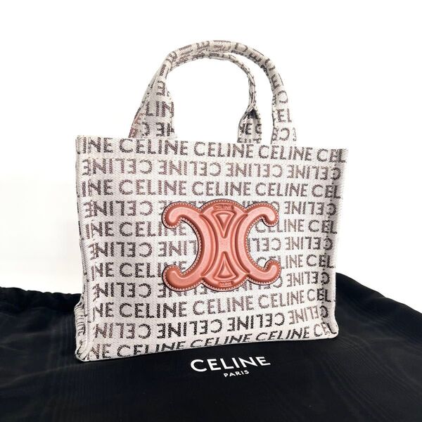 【価格相談可能】極美品 CELINE セリーヌ スモール カバタイス テキスタイル ハンドバッグ 2way ショルダーバッグ