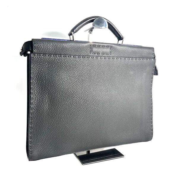 【価格相談可能】極美品 FENDI フェンディ セレリア ピーカブー フィット ビジネスバッグ グレー レザー ブリーフケース