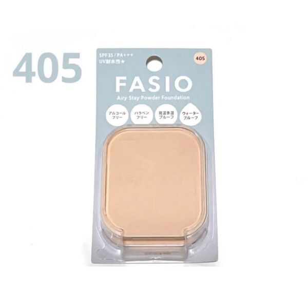 ファシオ エアリーステイ パウダーファンデーション 405 ライトオークル レフィル 10g スポンジ入り