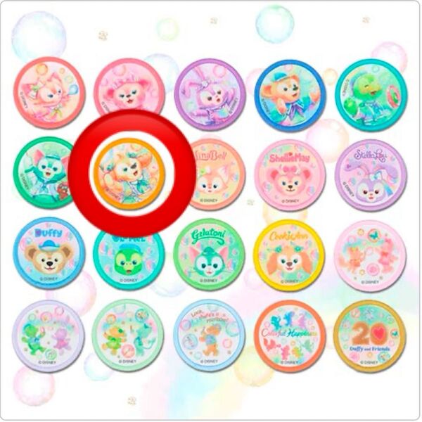 ディズニーシー ダッフィー &フレンズ カラフルハピネス 20周年 ワッペン