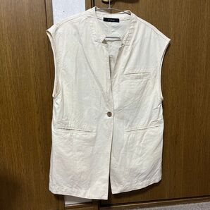 w closet(ダブルクローゼット)綿ベスト ベージュ F(フリー)キナリ