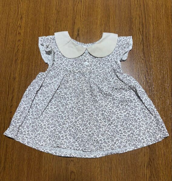 【juo★90cm】 チュニック ワンピース トップス 花柄 韓国子供服風 ベビー服