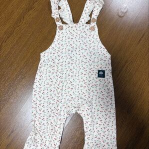 【フタフタ 70cm】 さくらんぼ柄 サロペット futafuta ベビー服 オーバーオール