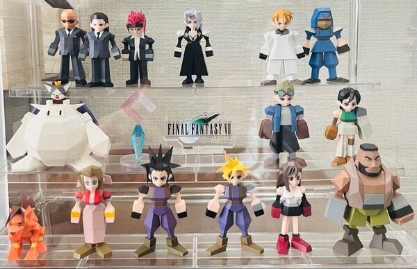 FF7 一番くじ ポリゴンフィギュア D賞 G賞コンプリートセット+ロゴアクスタ