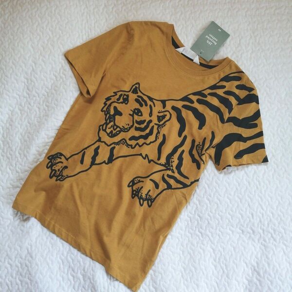 H&M Tシャツ 134cm トラ タグ付き