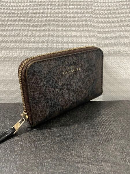 コーチ コインケース シグネチャー COACH 財布 小銭入れ ラウンドファスナー 長財布 カードケース