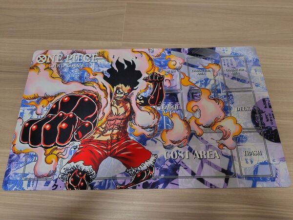 値下げ不可 ワンピースカードゲーム プレイマット 海外製 ルフィ 青紫 GEAR4 麦わら