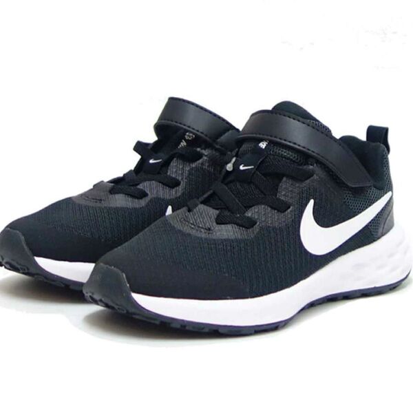 NIKE ナイキ レボリューション ブラック/ホワイト Nike Revolution6 靴 スニーカー キッズ