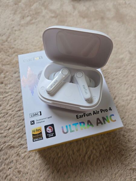 EarFun Air Pro 4 ULTRA ANC ワイヤレスイヤホン ホワイト 未使用