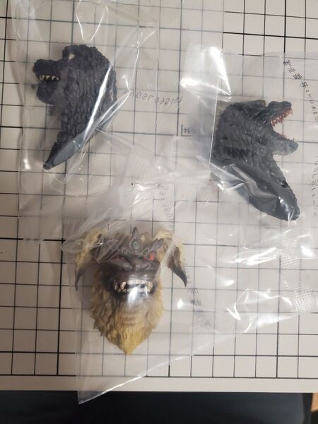 一番くじ ゴジラ 大怪獣列伝G モンスターヘッドマグネット 3種類