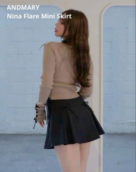 Nina flare mini skirt andmary S black