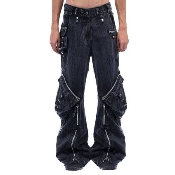 NO/FAITH STUDIOS 24AW BLACK HEAVY CARGO DENIM アイドル多数着用 デニム