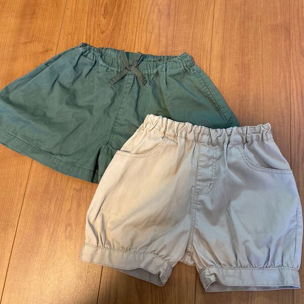 100 子供用 ハーフパンツ ショートパンツ 2点セット チョーチンブルマ UNIQLO
