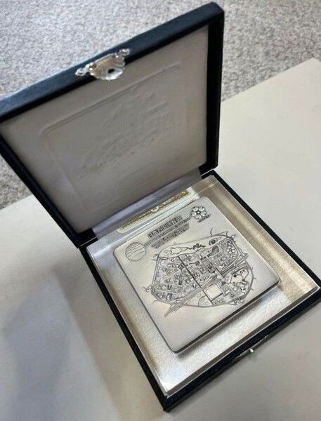EXPO'70 日本万国博覧会記念 銀製プレート 大阪万博会場 silver 純銀 シルバー
