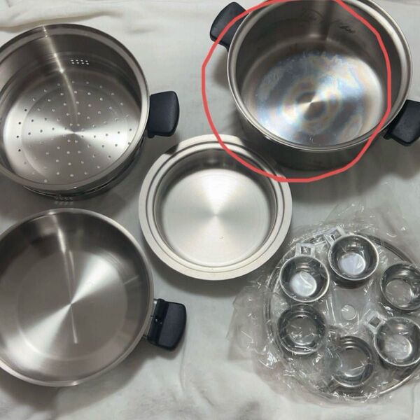 【最終お値下げ】Amway アムウェイ シチューパンセット6L 調理器具 無水鍋 Queen 蒸し器 鍋 未使用品あり