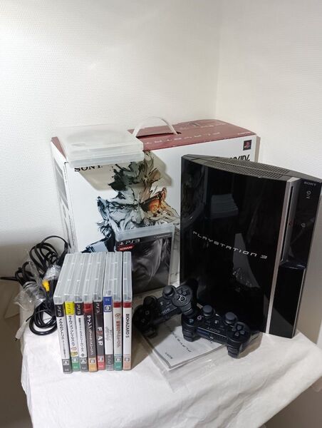 PS3 CEJH-10000 40GB メタルギアソリッド4ウェルカムボックス及びソフト10本 コントローラー2個 まとめ売り