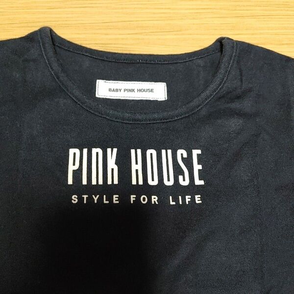 PINK HOUSE ベビーピンクハウス Tシャツ ブラック レトロ オールド ヴィンテージ 男の子 女の子 Sサイズ 80cm