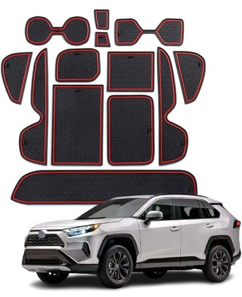 【RAV4 50系専用】ラバーマットセット|滑り止め・防音・発光機能付き ノンスリップマット 内装保護 カスタムアクセサリー