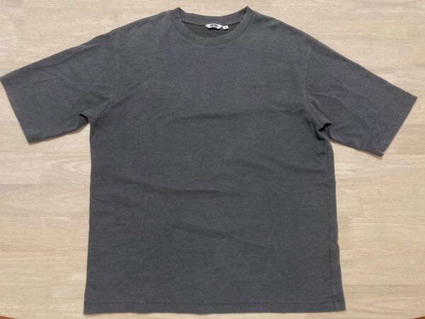ユニクロ UNIQLOエアリズム オーバーサイズコットンT XL 黒ボーダー